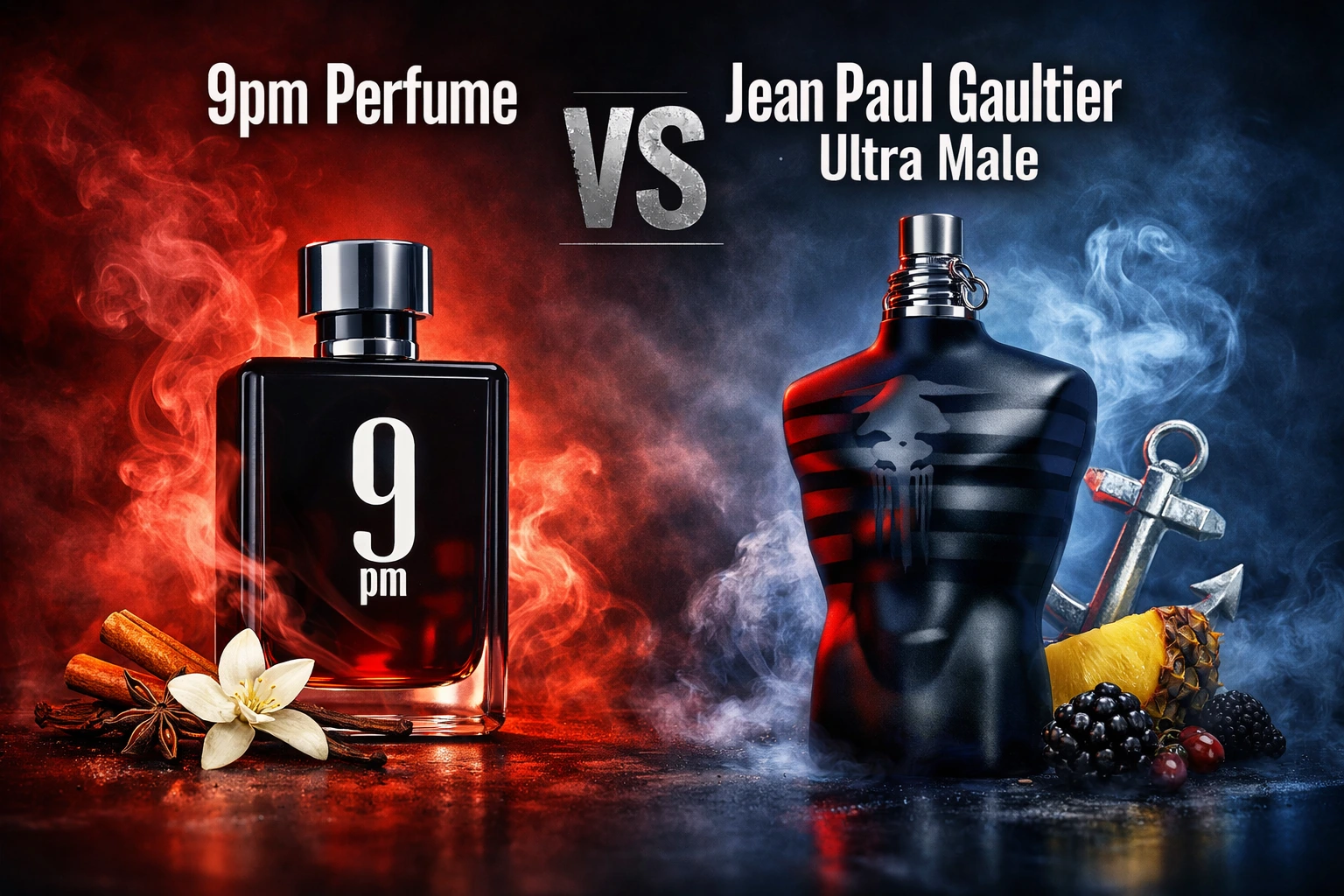 9pm Perfume vs. Jean Paul Gaultier Ultra Male perfume
