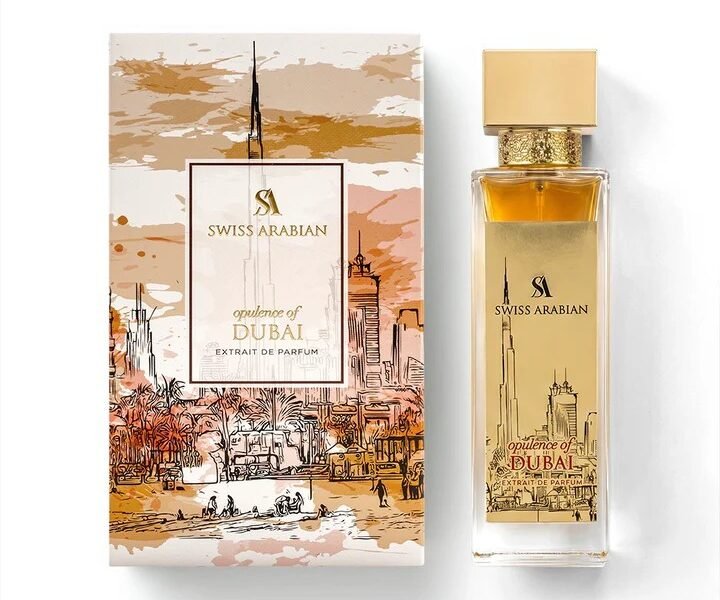 Swiss Arabian Opulence of Dubai fragrance bottle and packaging